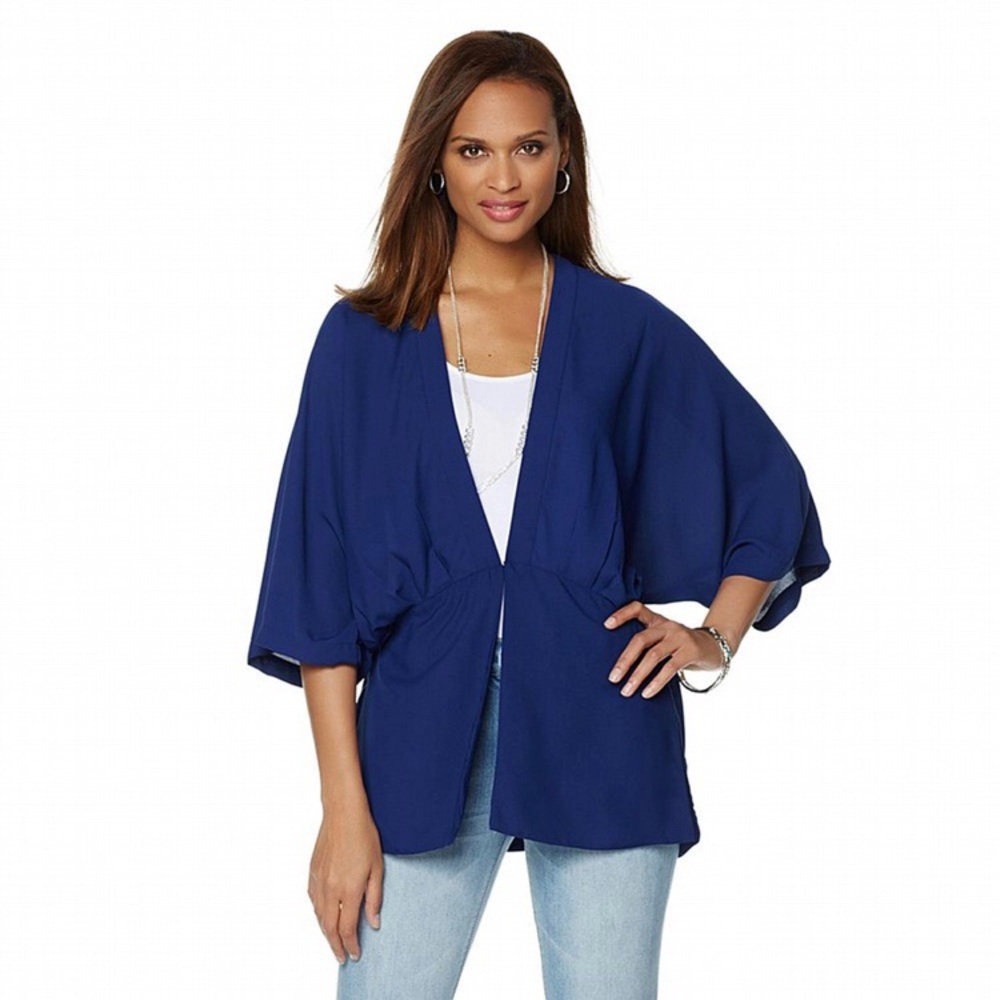 MELISSA MCCARTHY for SEVEN7 blue kimono top M